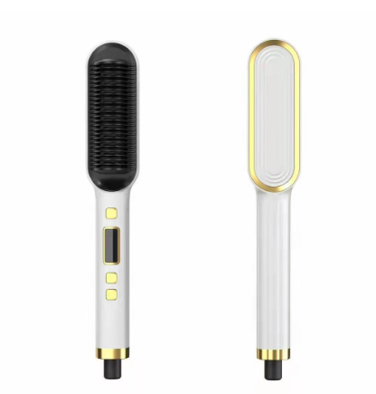 Hair Straightening Comb with Curling Iron